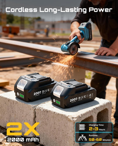 Seesii dual 21V batteries enable cordless operation anywhere.