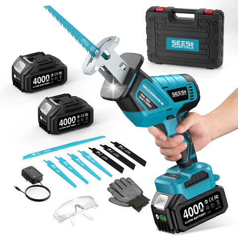 SEESII cordless reciprocating saw blade-change in seconds for fast project transitions.