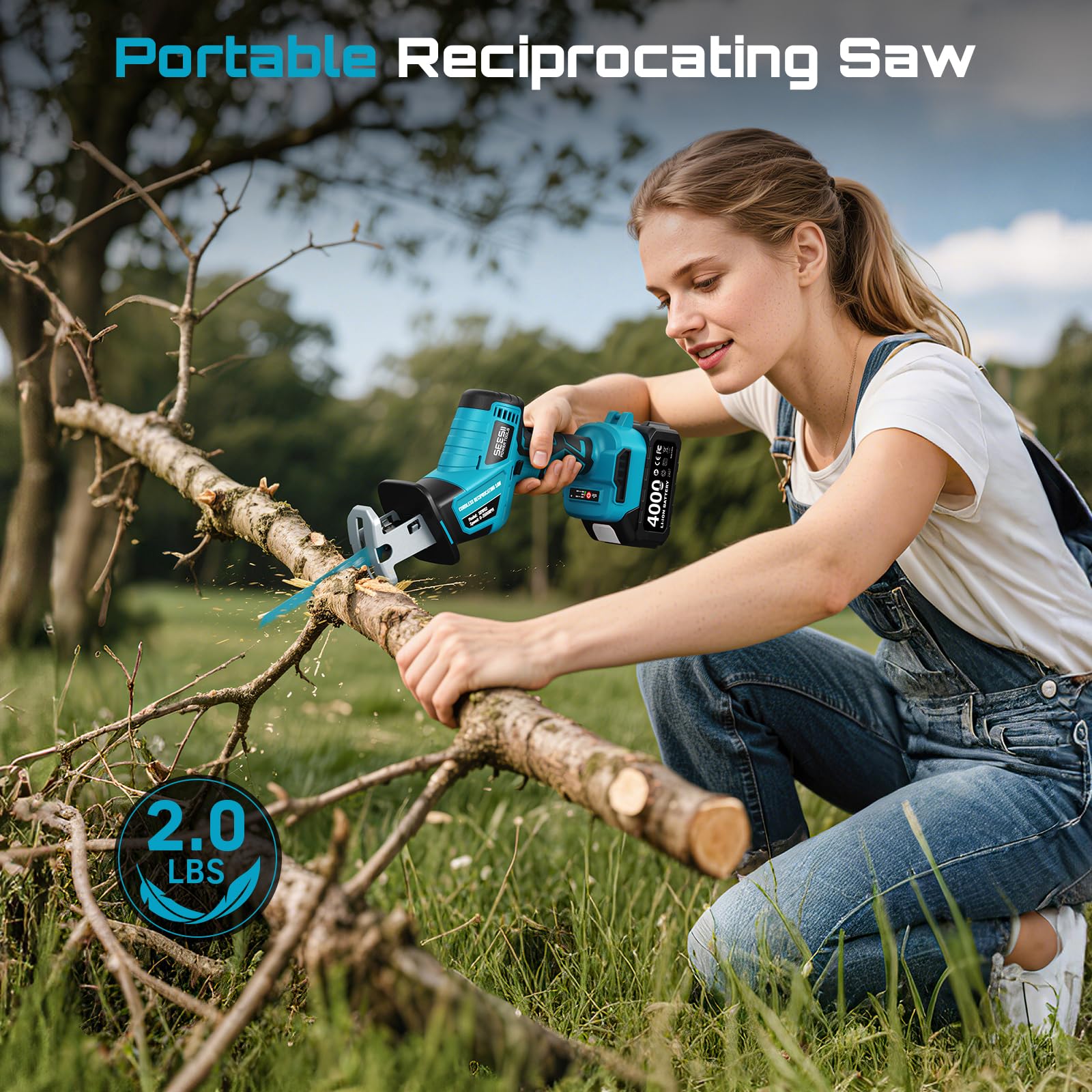 SEESII brushless motor delivers smooth, powerful cutting performance.