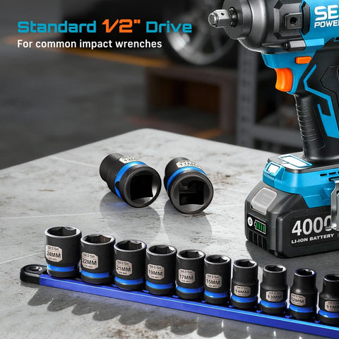 Seesii CR-MO steel impact sockets for durable torque handling