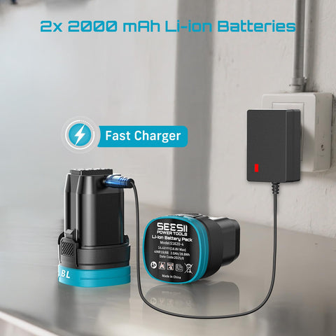 Seesii fast charger ensures batteries recharge in about an hour.