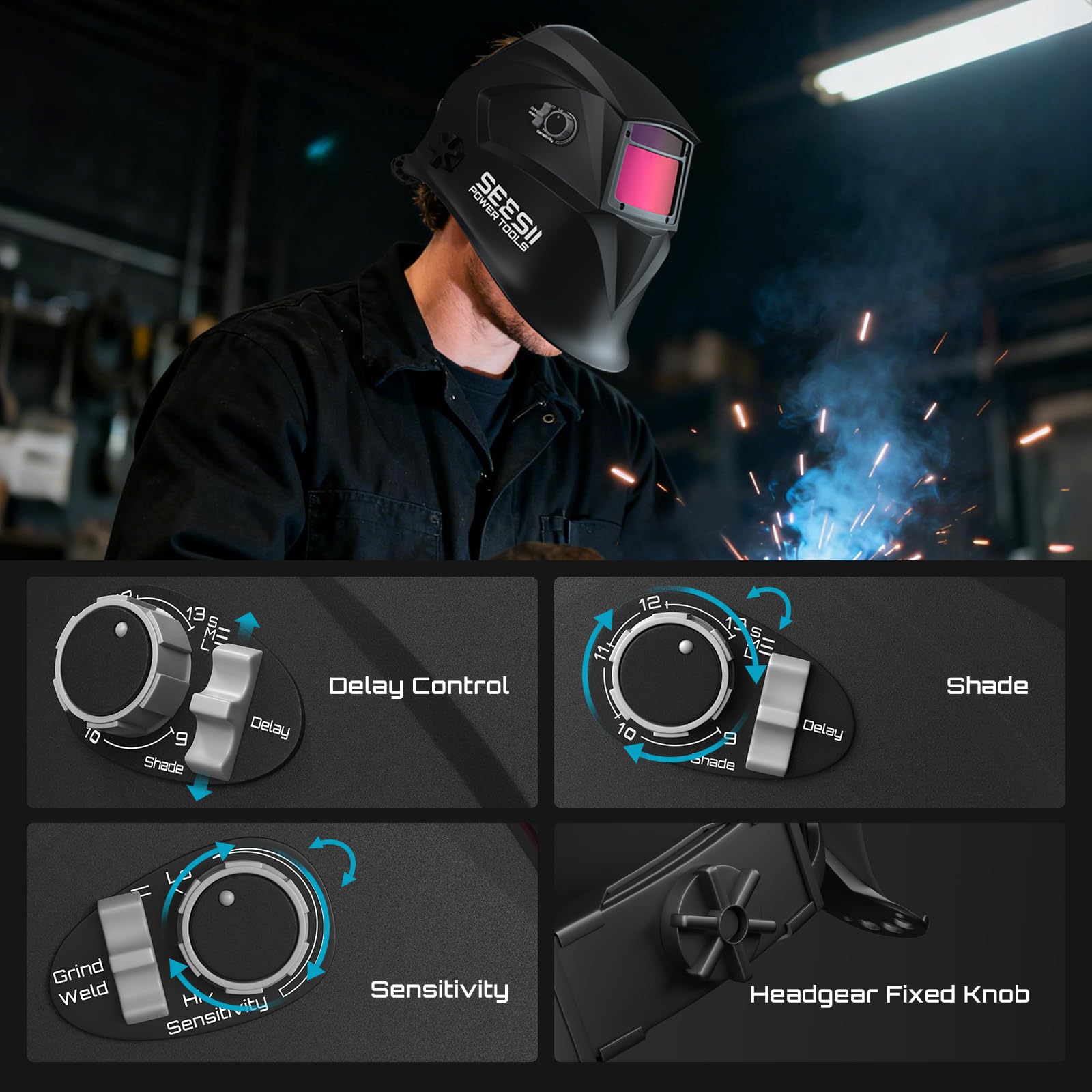 Seesii heavy-duty gloves offer grip and protection.