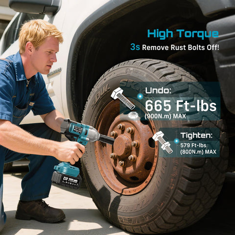 Seesii impact wrench demonstrates 3300 IPM quick action on bolts.