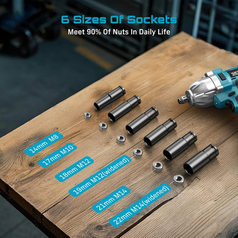 Seesii included six sockets suit common automotive bolts.