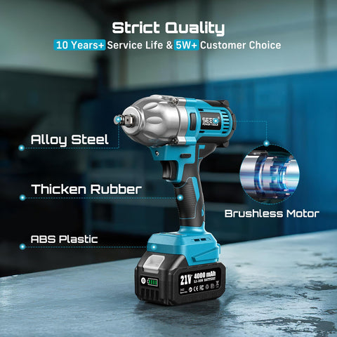 Seesii anti-slip grip offers comfortable handling in greasy conditions.