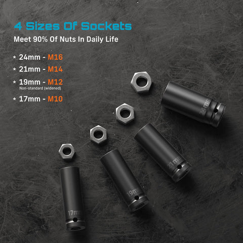Seesii included socket kit covers common automotive and DIY jobs.