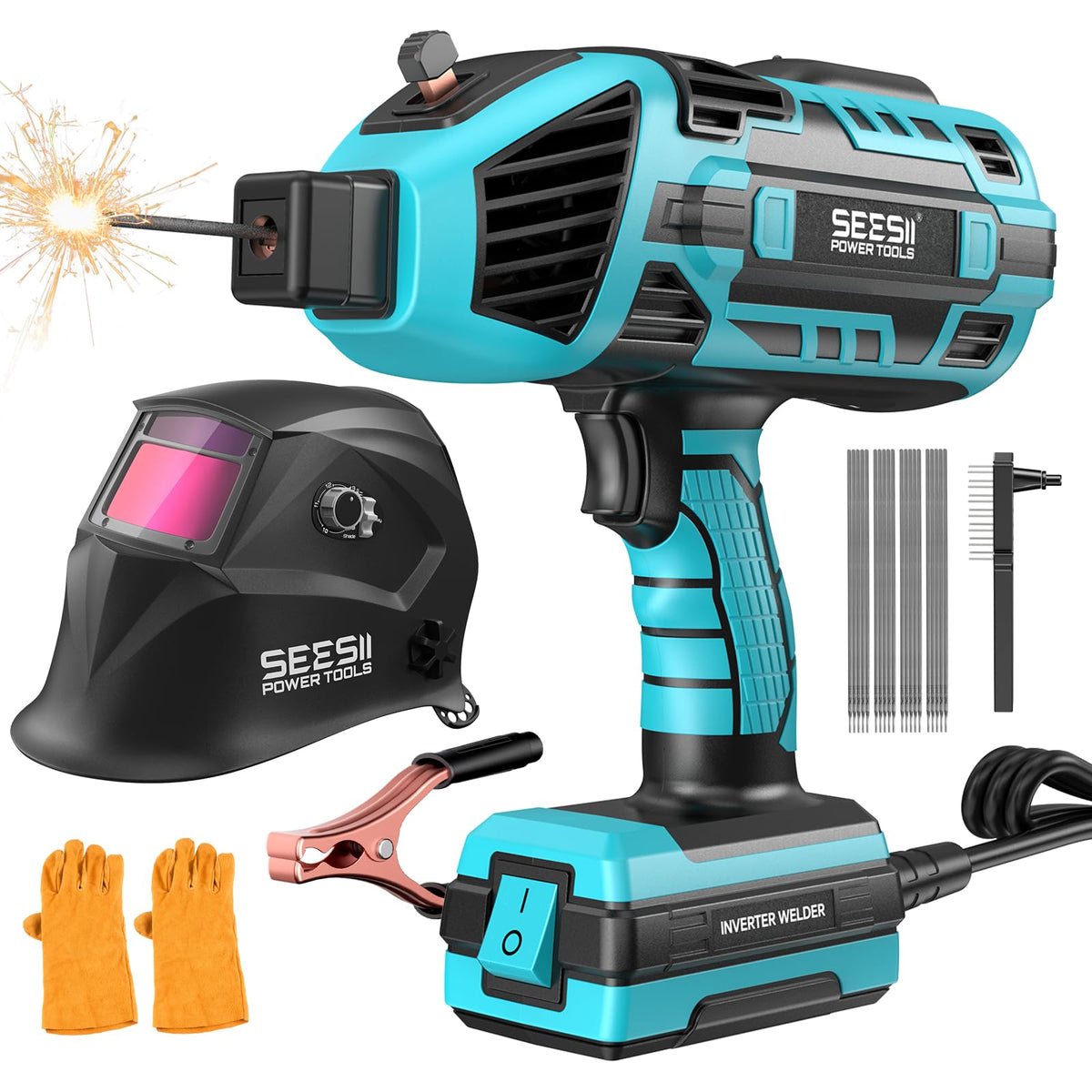 Seesii portable welder 110V with compact design for quick home repairs.