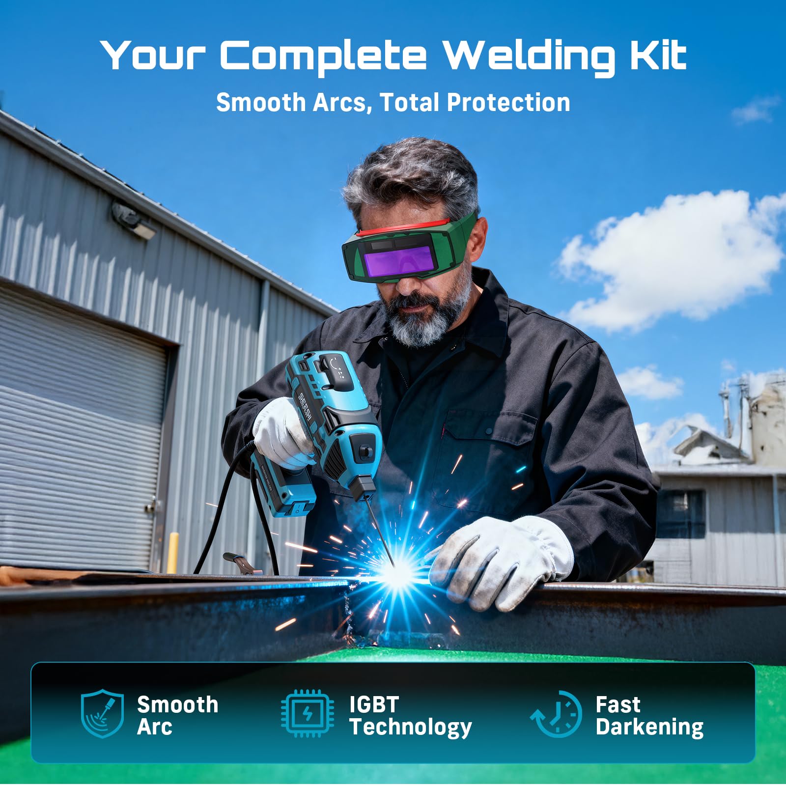 Seesii inverter technology provides stable current for smoother welding.