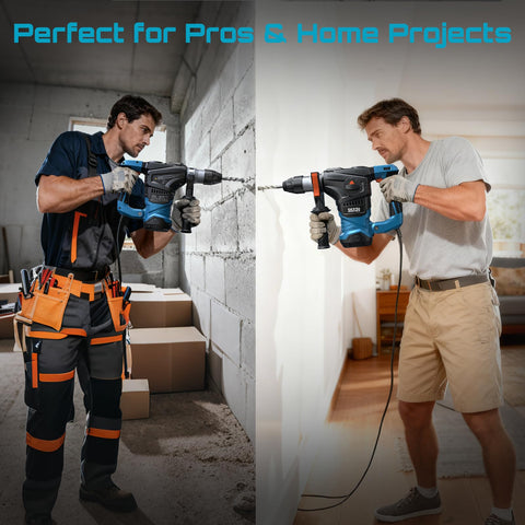 Seesii rotary hammer case and accessories organized for transport