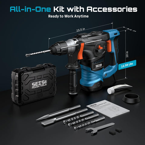Seesii complete kit includes bits, chisels, and case