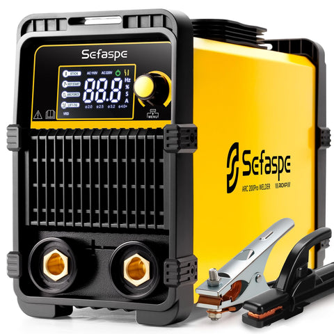 Sefaspe Stick Welder front view showing compact portable design for on-site work