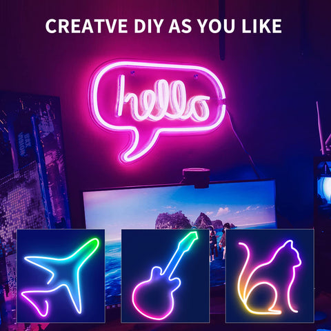Segrass app controlled RGB neon strip for smart room ambiance