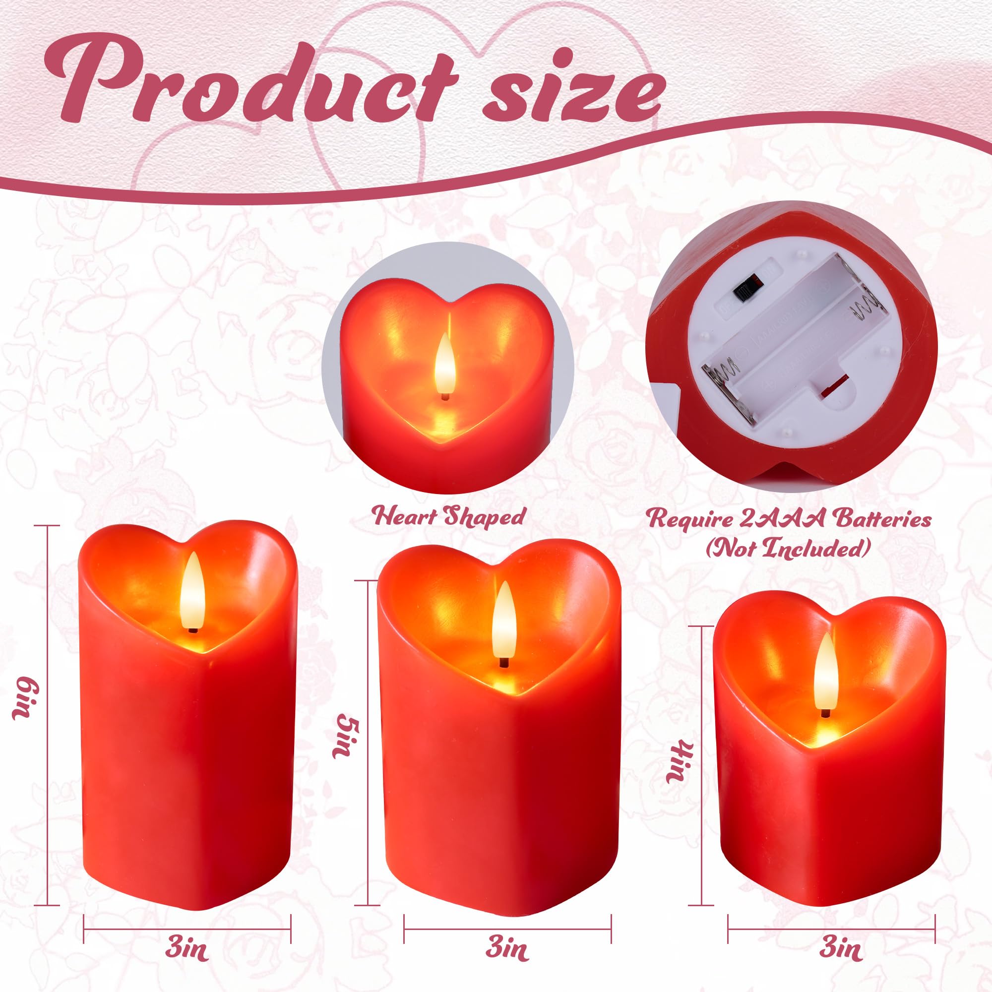 SEHNSY real-wax heart candle provides lifelike warmth without dripping wax