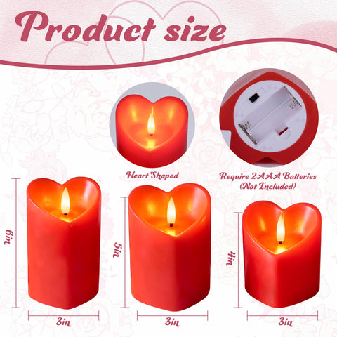 SEHNSY real-wax heart candle provides lifelike warmth without dripping wax
