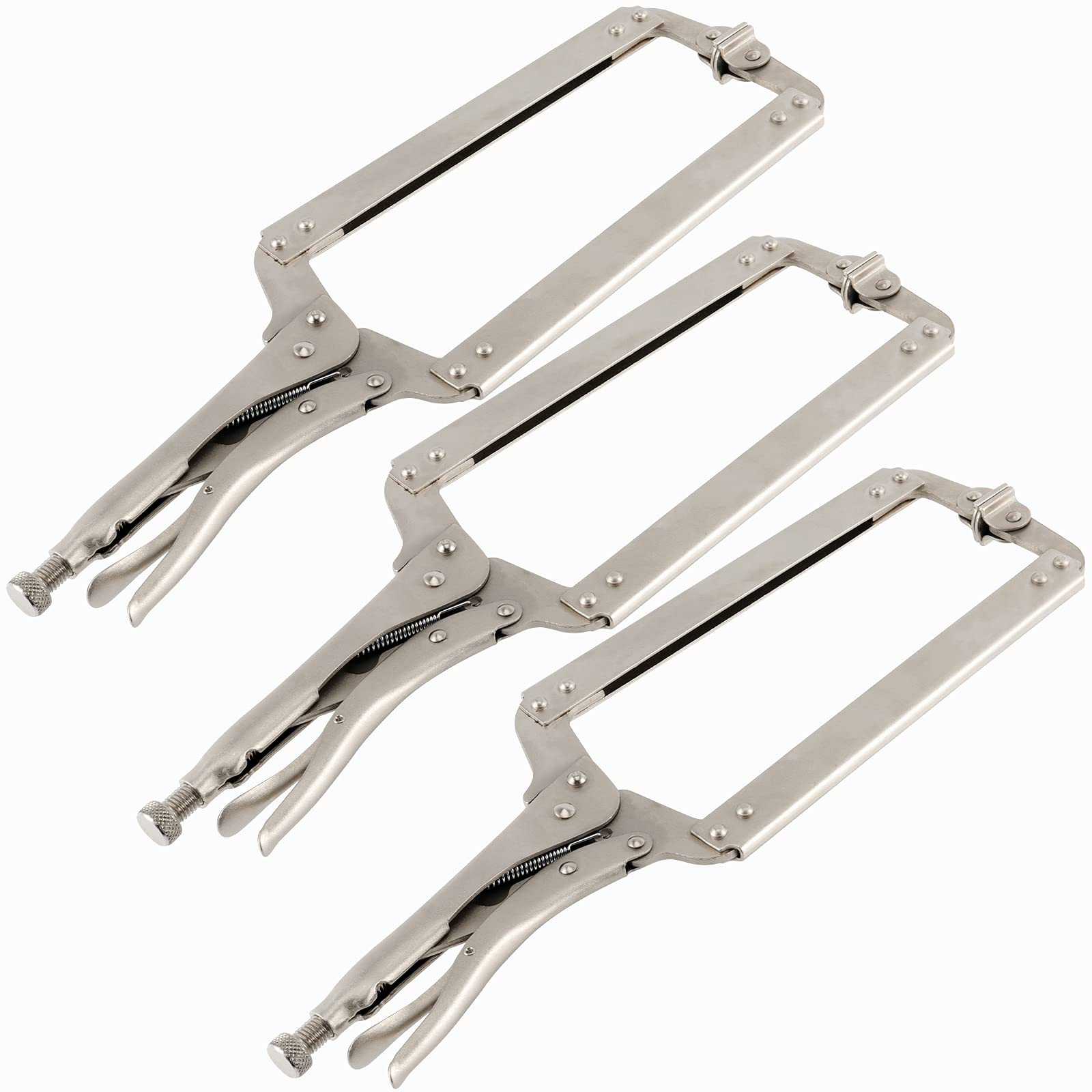 SEHOI 18-inch clamp with swivel pads front view for precise hold
