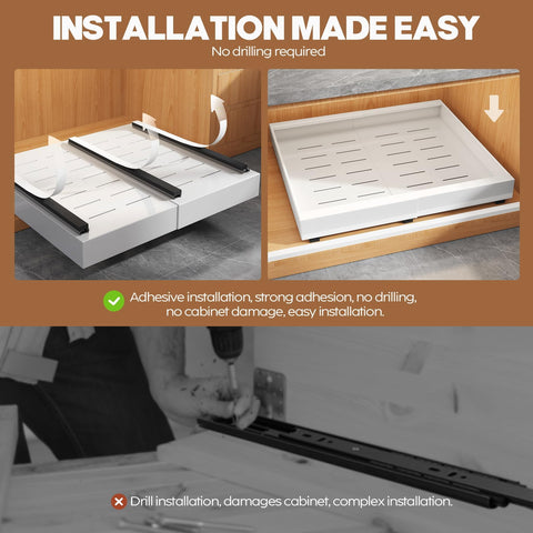 Seinloes deep storage design helps reach pots and bowls stored at the back.