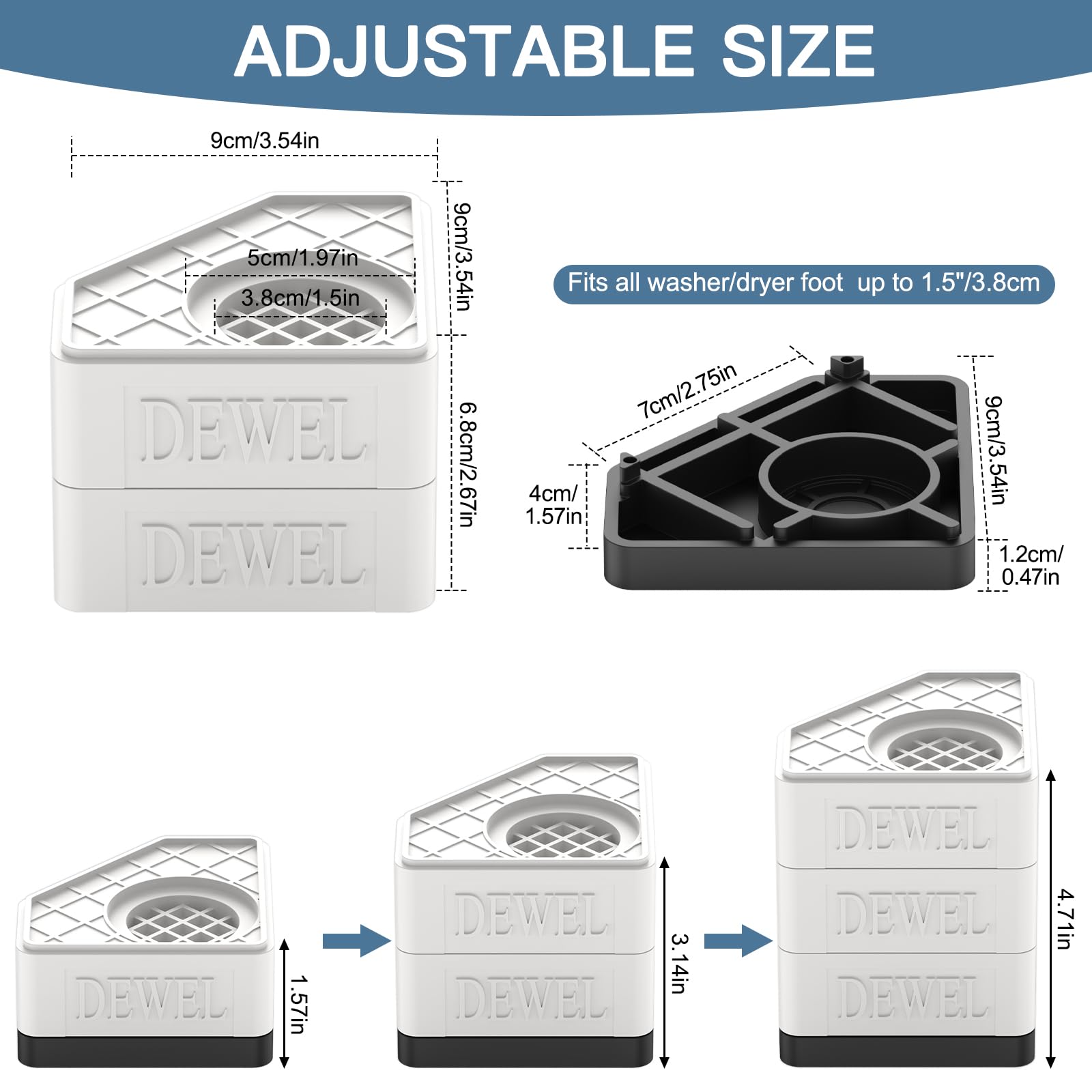 SEISSO rubber base provides non-slip floor protection