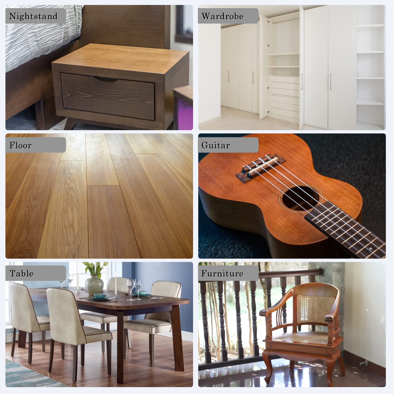 SEISSO Wood Putty bonds well with wood furniture surfaces.