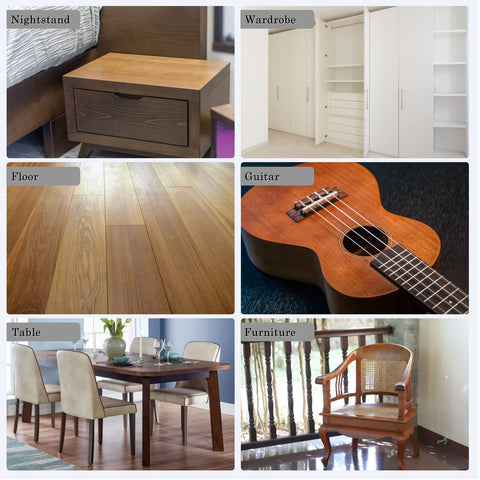 SEISSO Wood Putty bonds well with wood furniture surfaces.