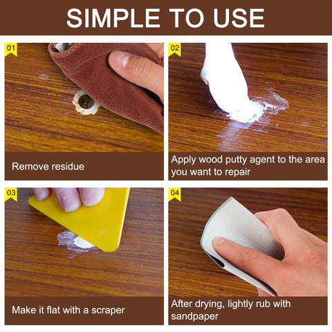 SEISSO Wood Putty and sandpaper included for seamless finish.