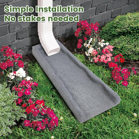 Sekcen splash block molded slope design directs runoff away from foundations.
