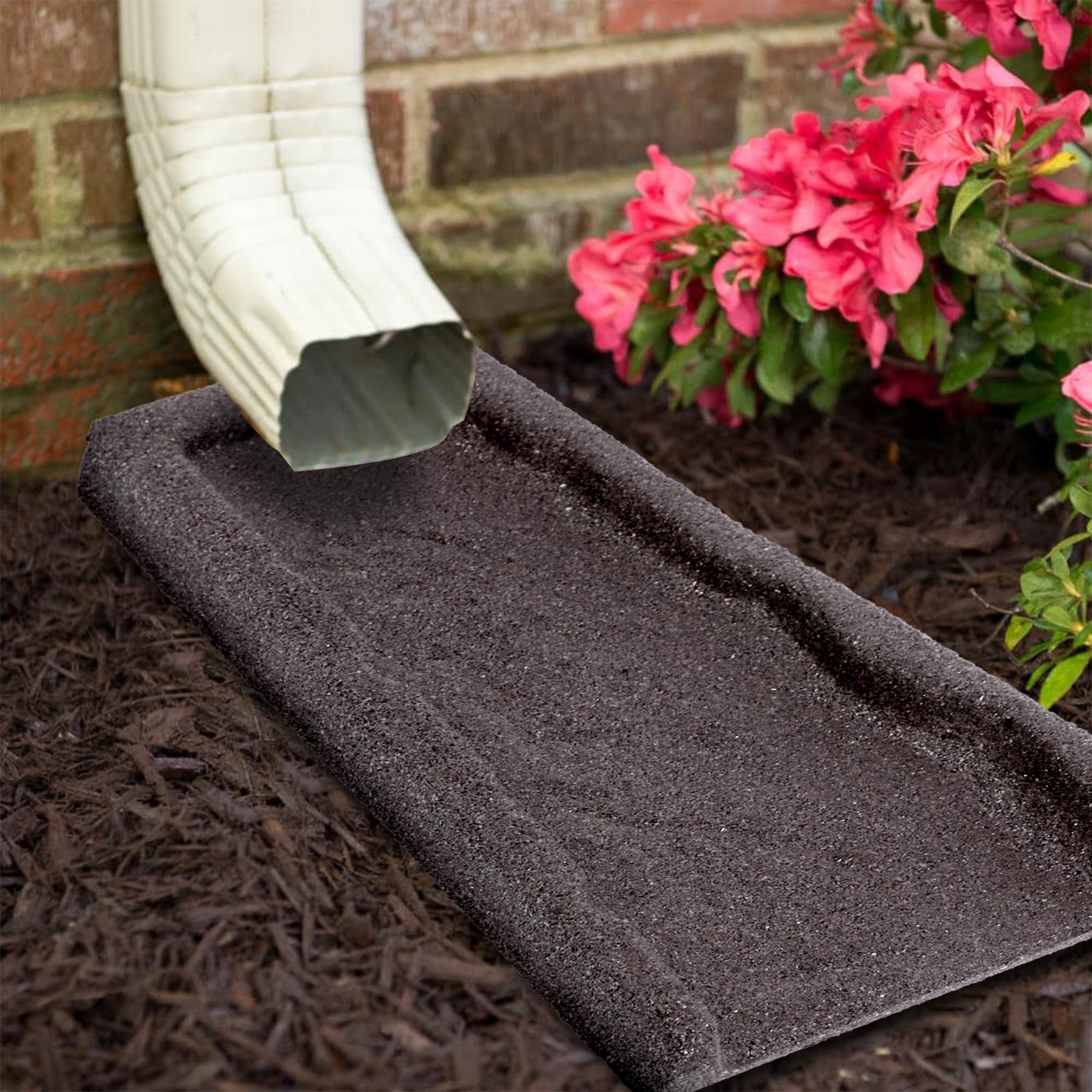 Sekcen splash blocks prevent mud near foundation and keep yard tidy