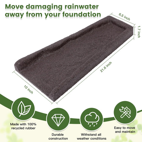 Sekcen two-pack splash blocks installed under downspout for erosion control