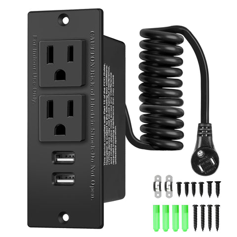 Sekelo In-Drawer Outlet Kit — 2 AC Outlets & | HandySkook