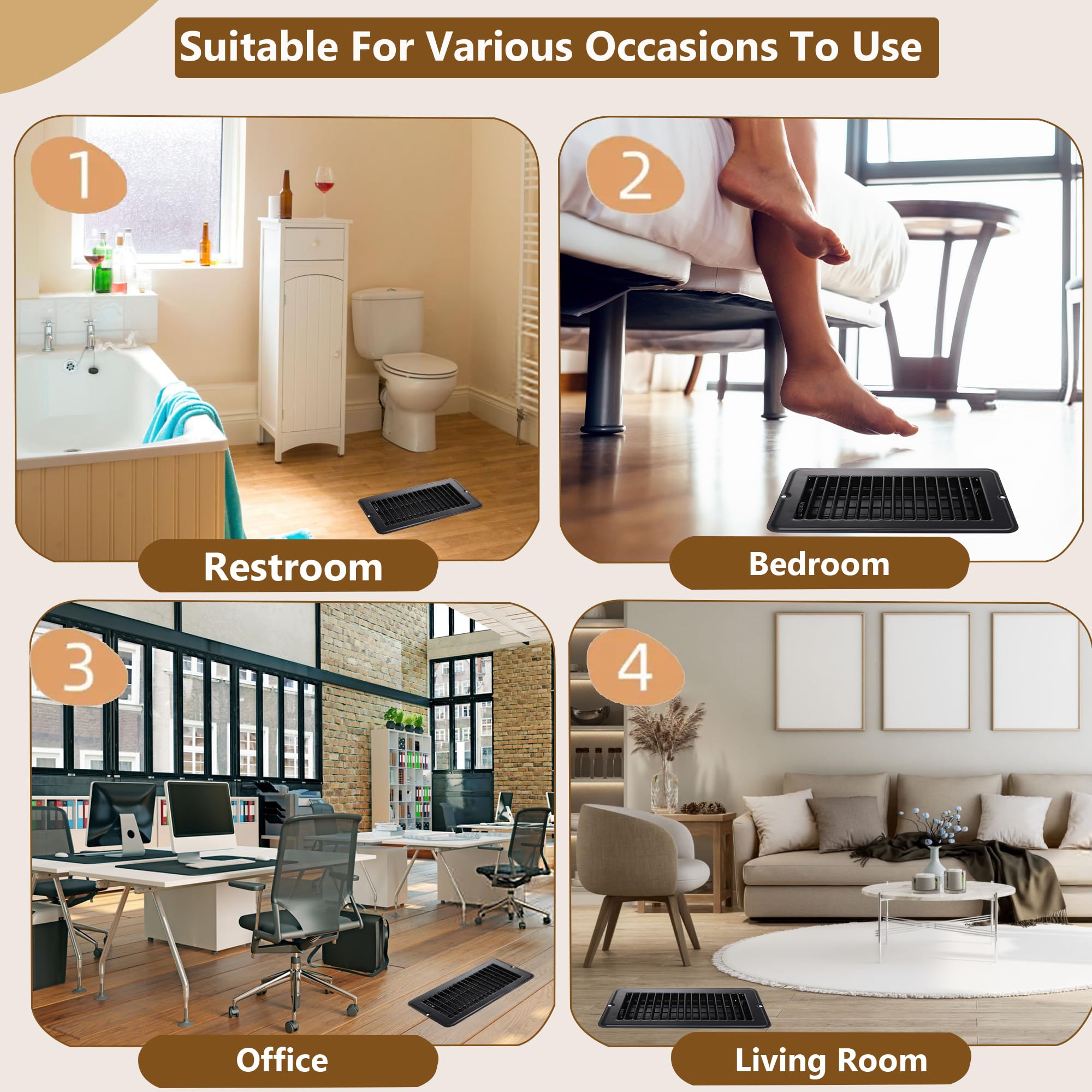 Sel Natural 4-piece vent set ideal for renovating multiple rooms