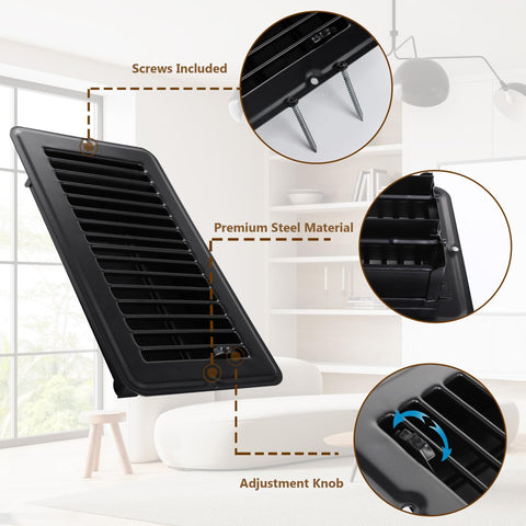 Sel Natural RV and mobile home floor vent demonstrating durable airflow control