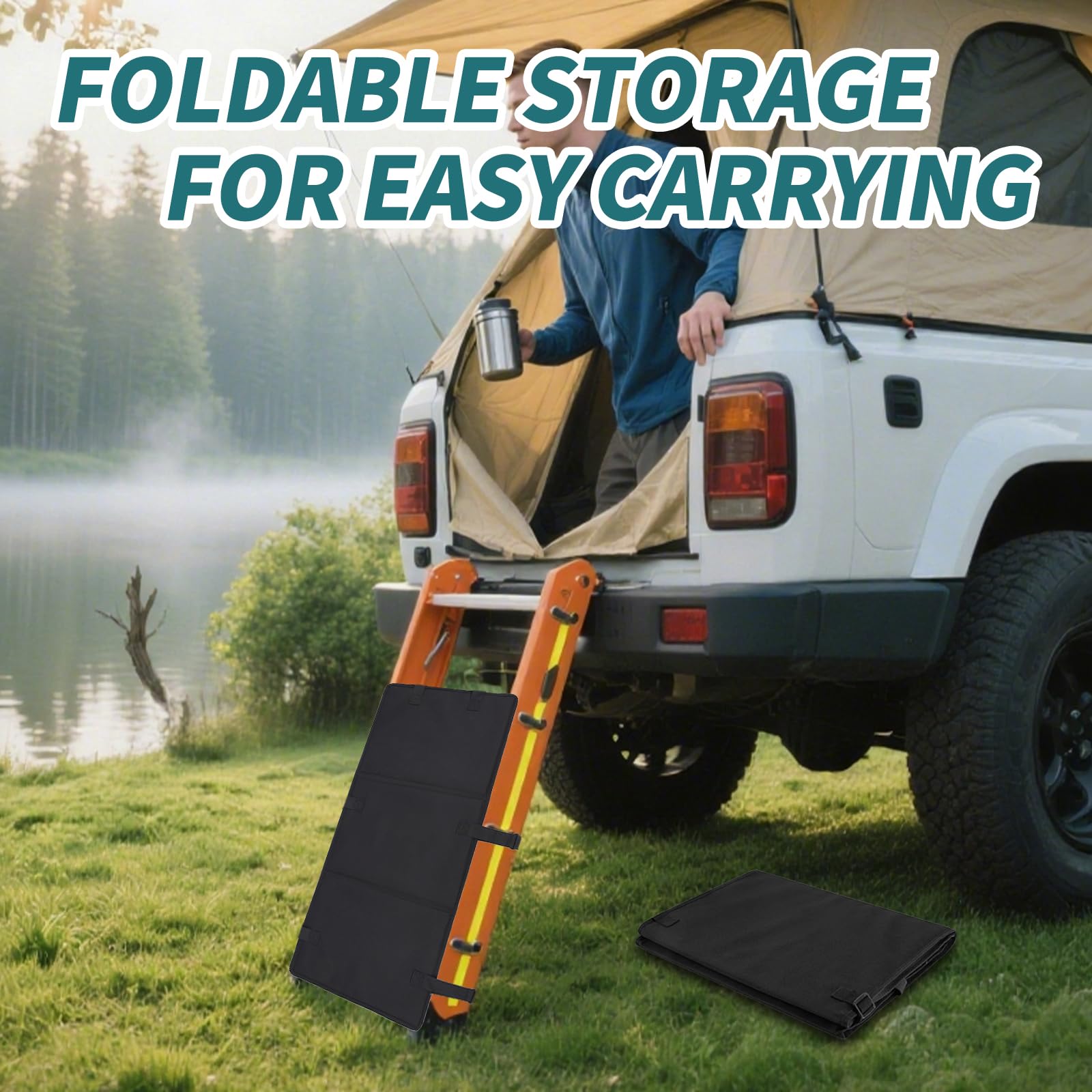 Selacca Ladder Guard adjustable clips secure to ladders of various sizes.
