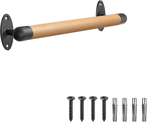 SELEWARE 16-inch wood handrail for indoor stairs with sturdy support
