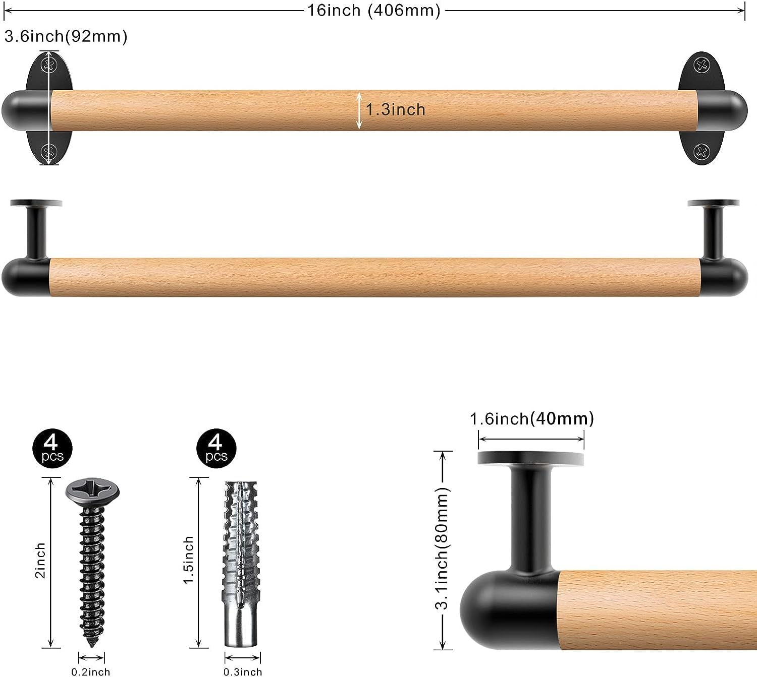 SELEWARE beech wood handrail delivers a warm, comfortable grip