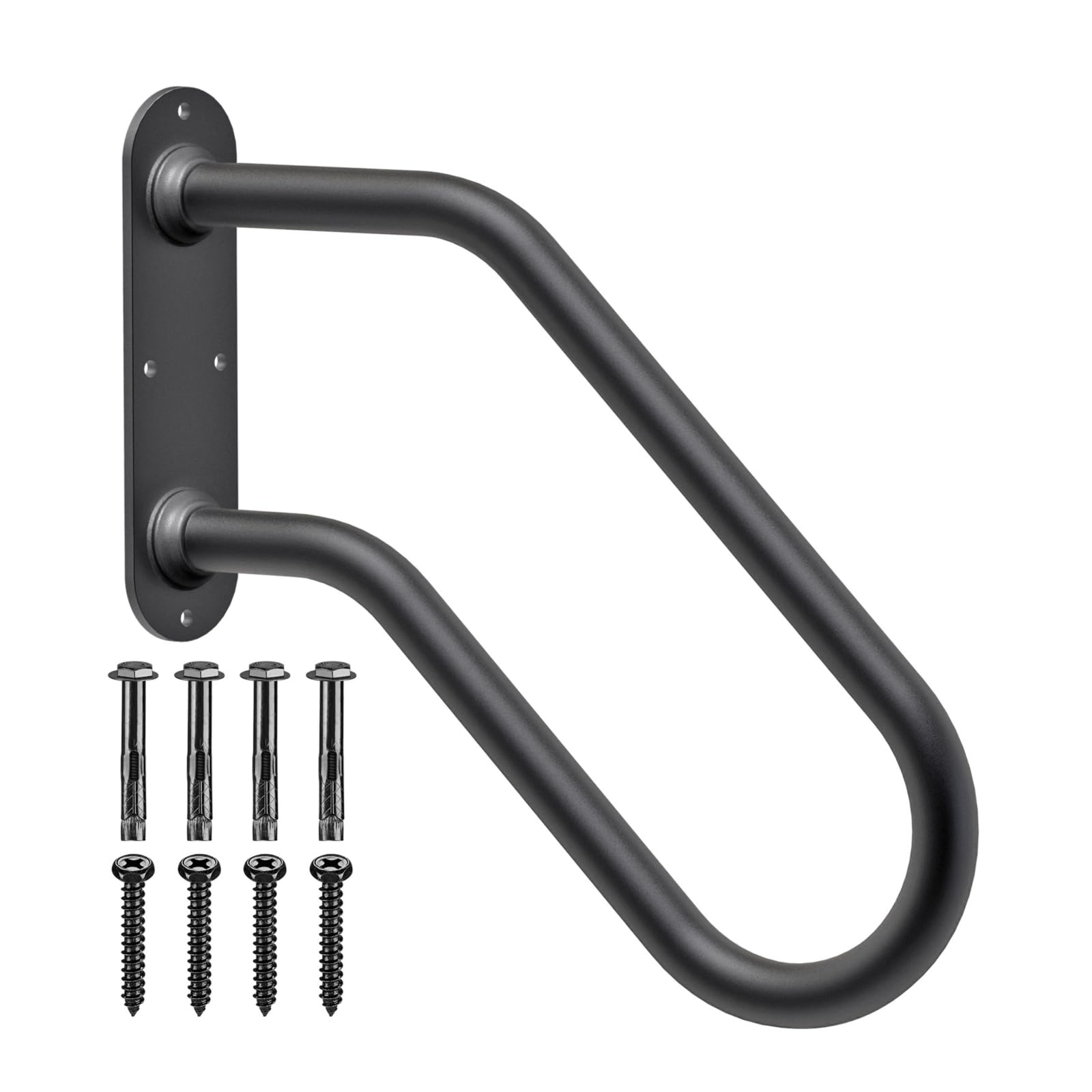 SELEWARE heavy-duty handrail on outdoor steps provides sturdy, weather-ready support.