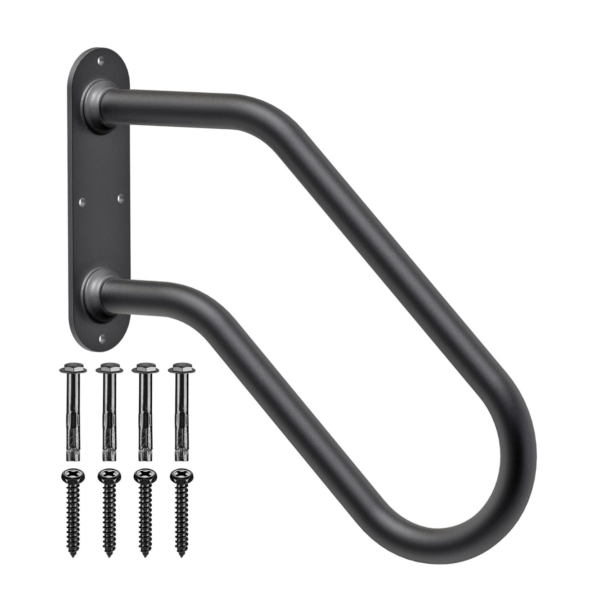 SELEWARE heavy-duty handrail on outdoor steps provides sturdy, weather-ready support.