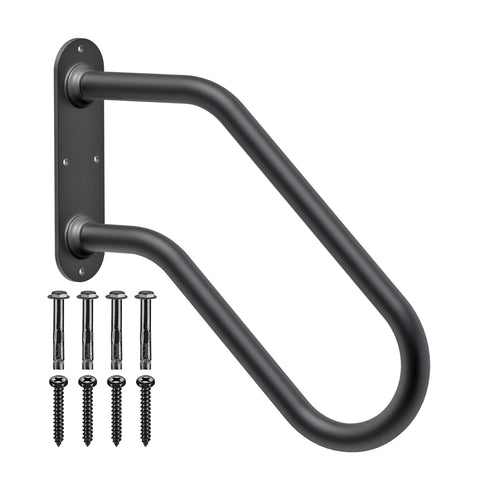 SELEWARE heavy-duty handrail on outdoor steps provides sturdy, weather-ready support.