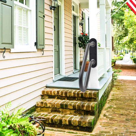 Porch or garage entrances benefit from safer entryways with this handrail.