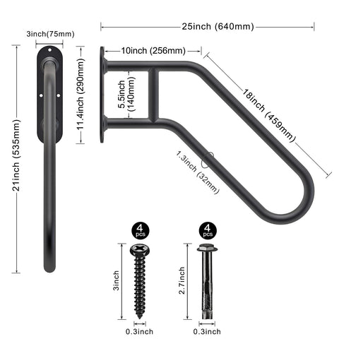 SELEWARE two-level handrail supports different user heights