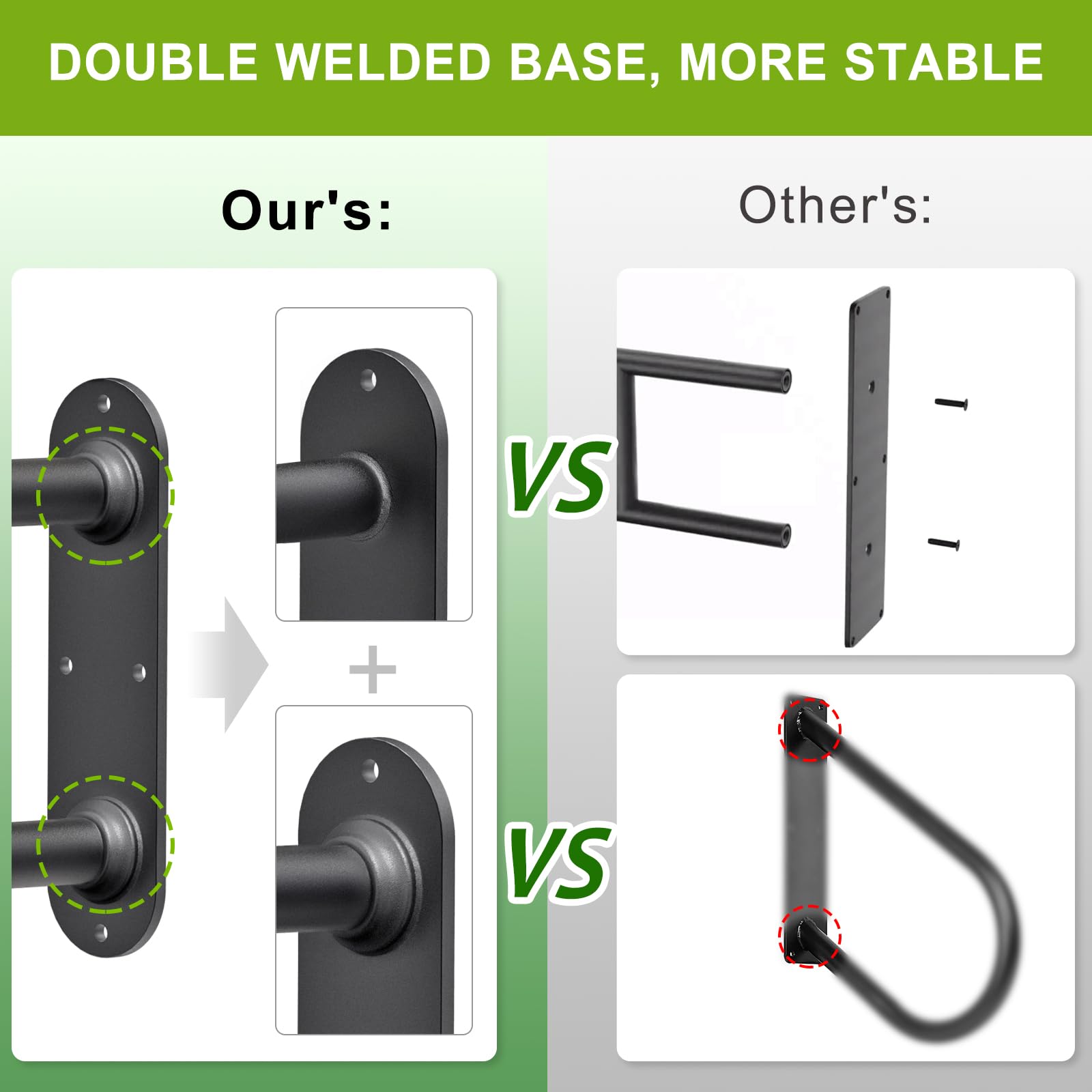 Welded base ensures lasting stability during frequent outdoor use.