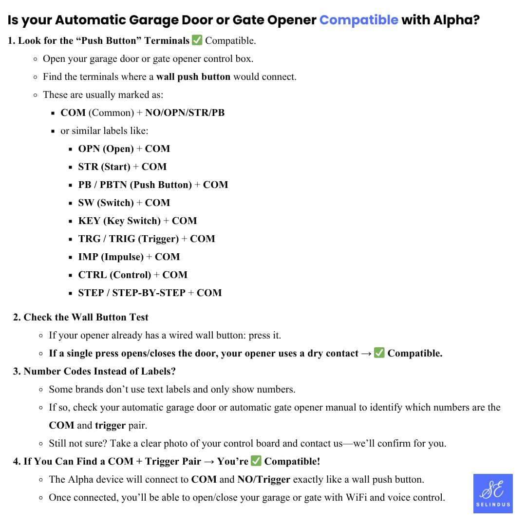 Selindus Alpha compatibility list showcases major brand support for seamless integration.