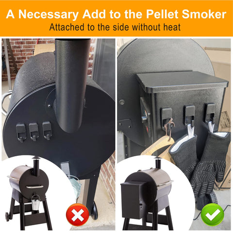 Semcide grill hooks designed to hold heavy utensils without slipping