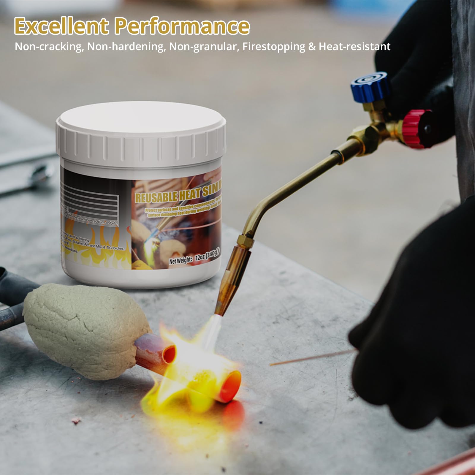 Semlos Heat Blocking Putty Jar reuse image shows durable, reusable material.