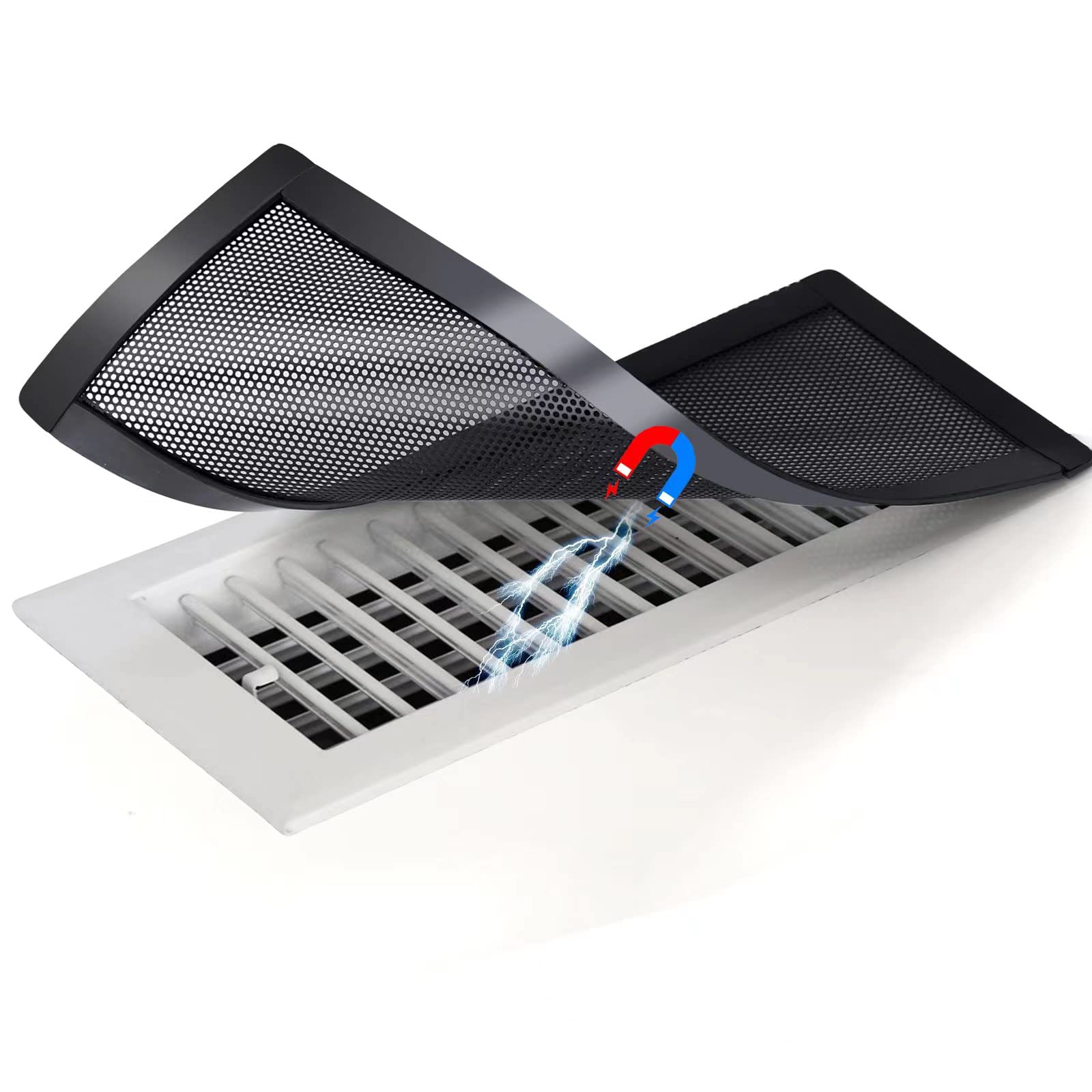 Semola magnetic vent covers on floor registers for secure fit and easy cleaning.