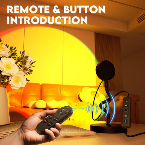 SEMRYICO Sunset Lamp Projector offers 360-degree rotation for versatile placement