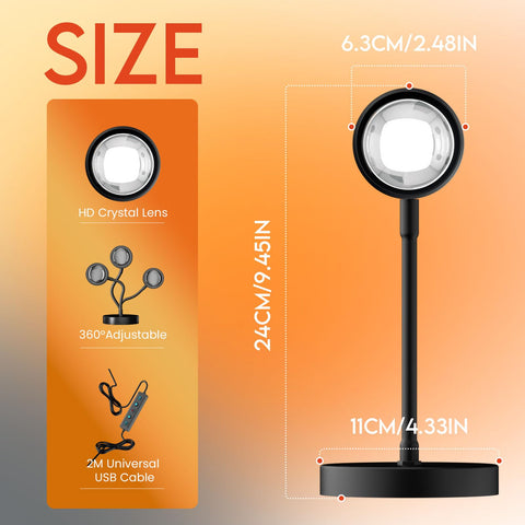 SEMRYICO Sunset Lamp enhances bedroom decor with soft sunset hues