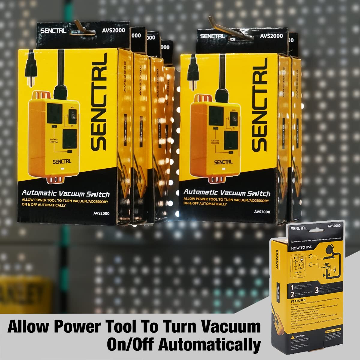 Senctrl AVS2000 compatible with shop vacs and dust collectors for flexibility