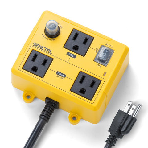SenCTRL AVS3000 front panel with auto mode indicators for easy dust control.
