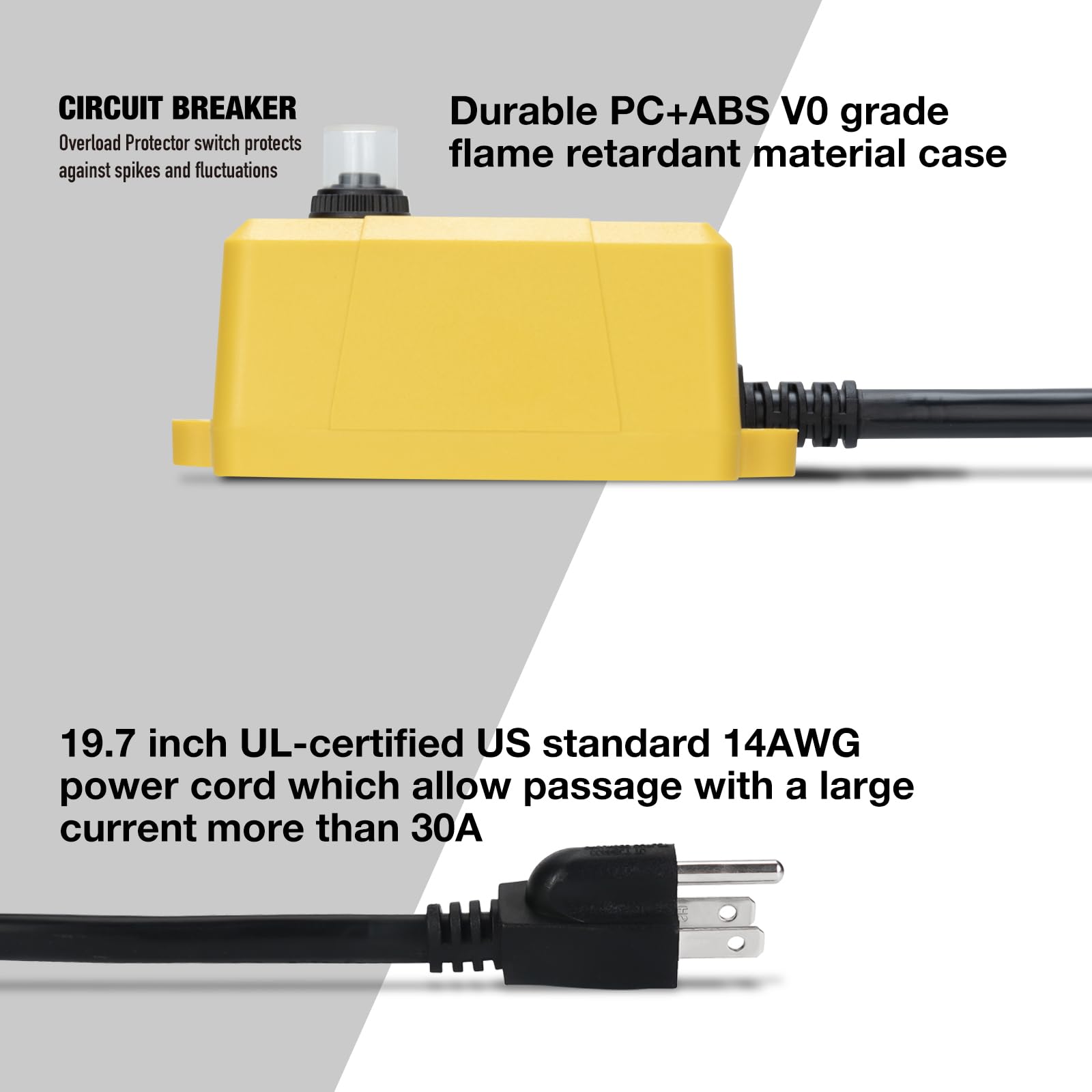 Senctrl AVS3900 overload breaker protects circuits and equipment during use.