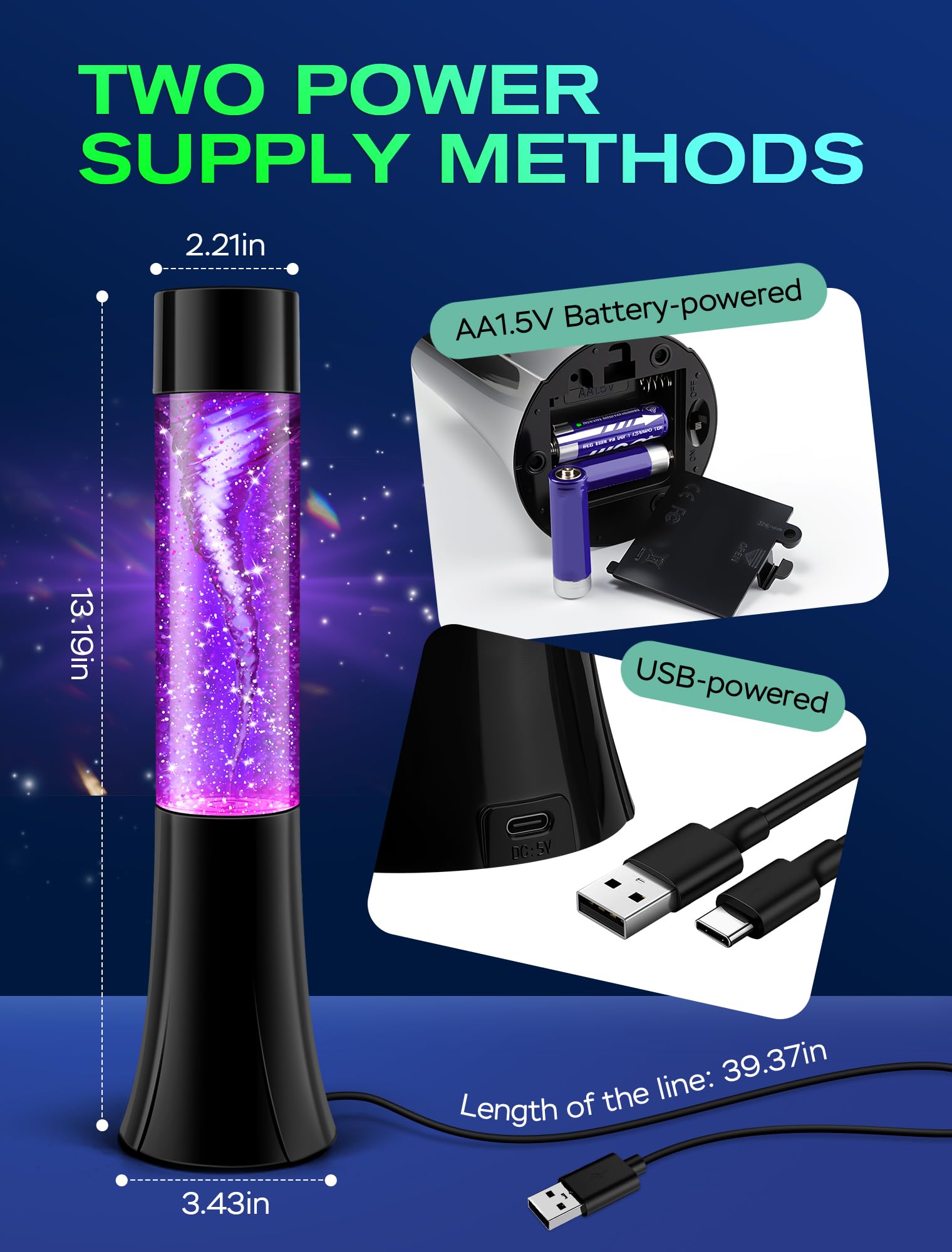 SENCU Glitter Tornado Lamp makes a thoughtful, adaptable gift for all ages.