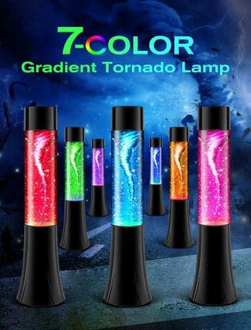 SENCU Glitter Tornado Lamp realistic water whirl inside a compact, mesmerizing orb.